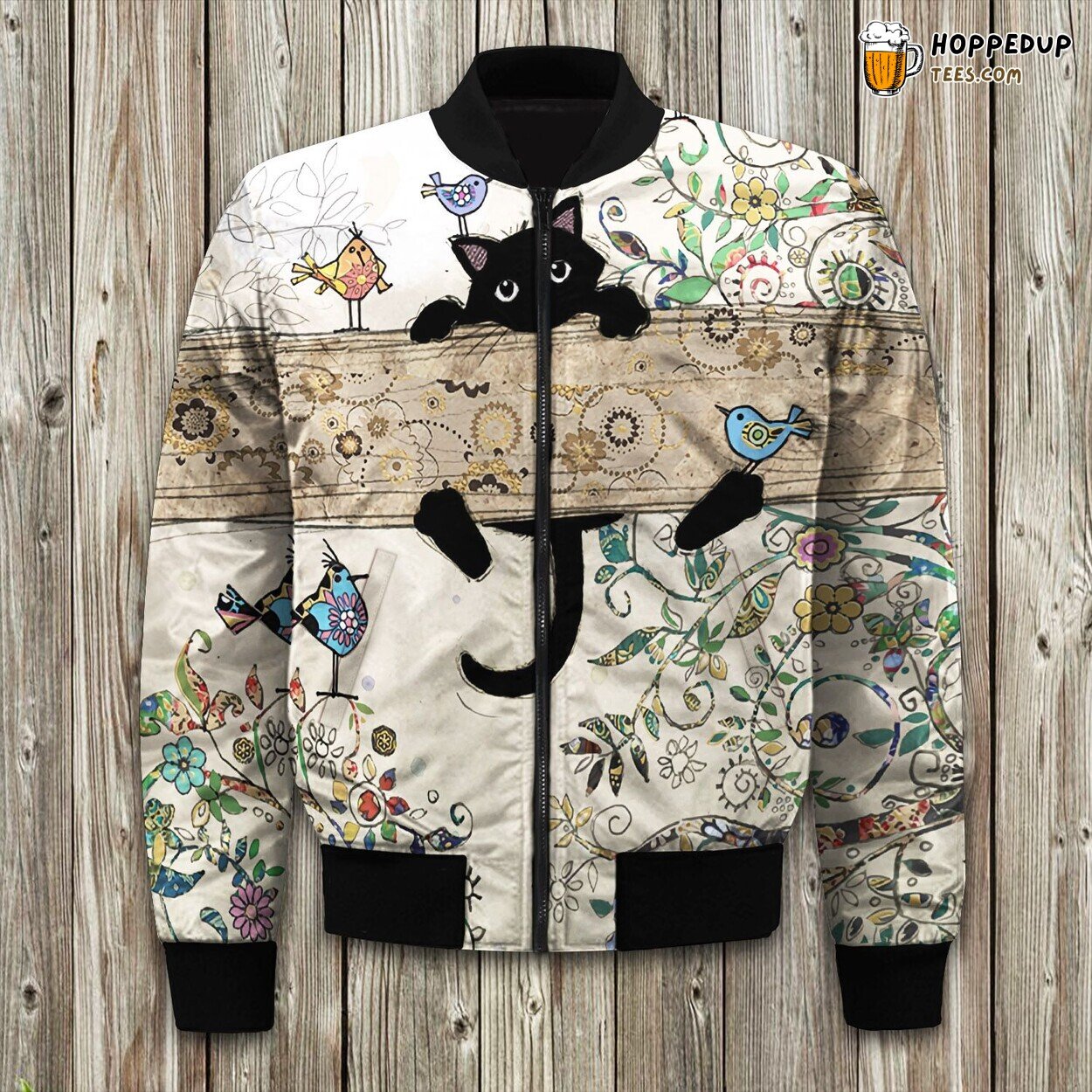 Cat Born To Be Free Bomber Jacket