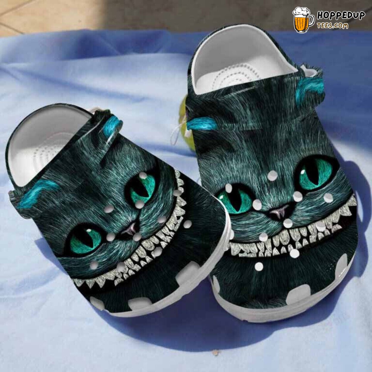 Cat Creepy Smiling Themed Halloween Birthday Comfort Clogs Shoes