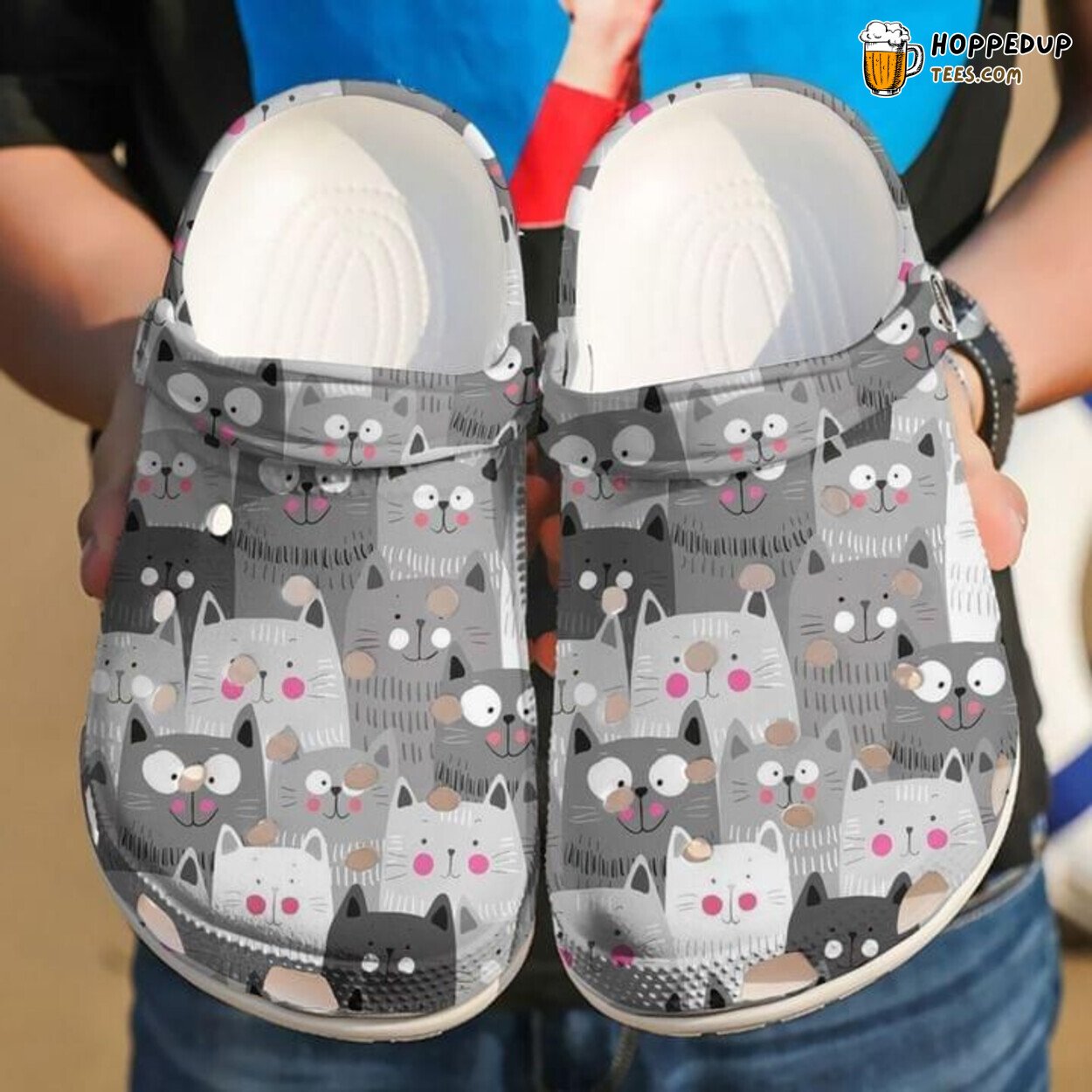 Cat Cute Lover Gift Theme Comfortable Stylish Rubber Clog Shoes