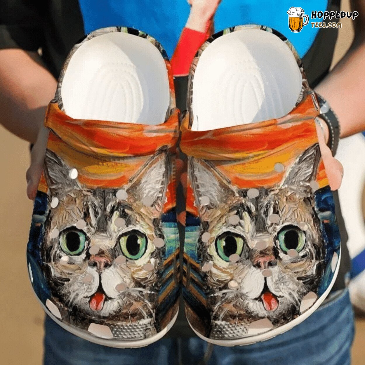Cat Derp Themed Fun Unique Comfortable Classic Clogs Shoes