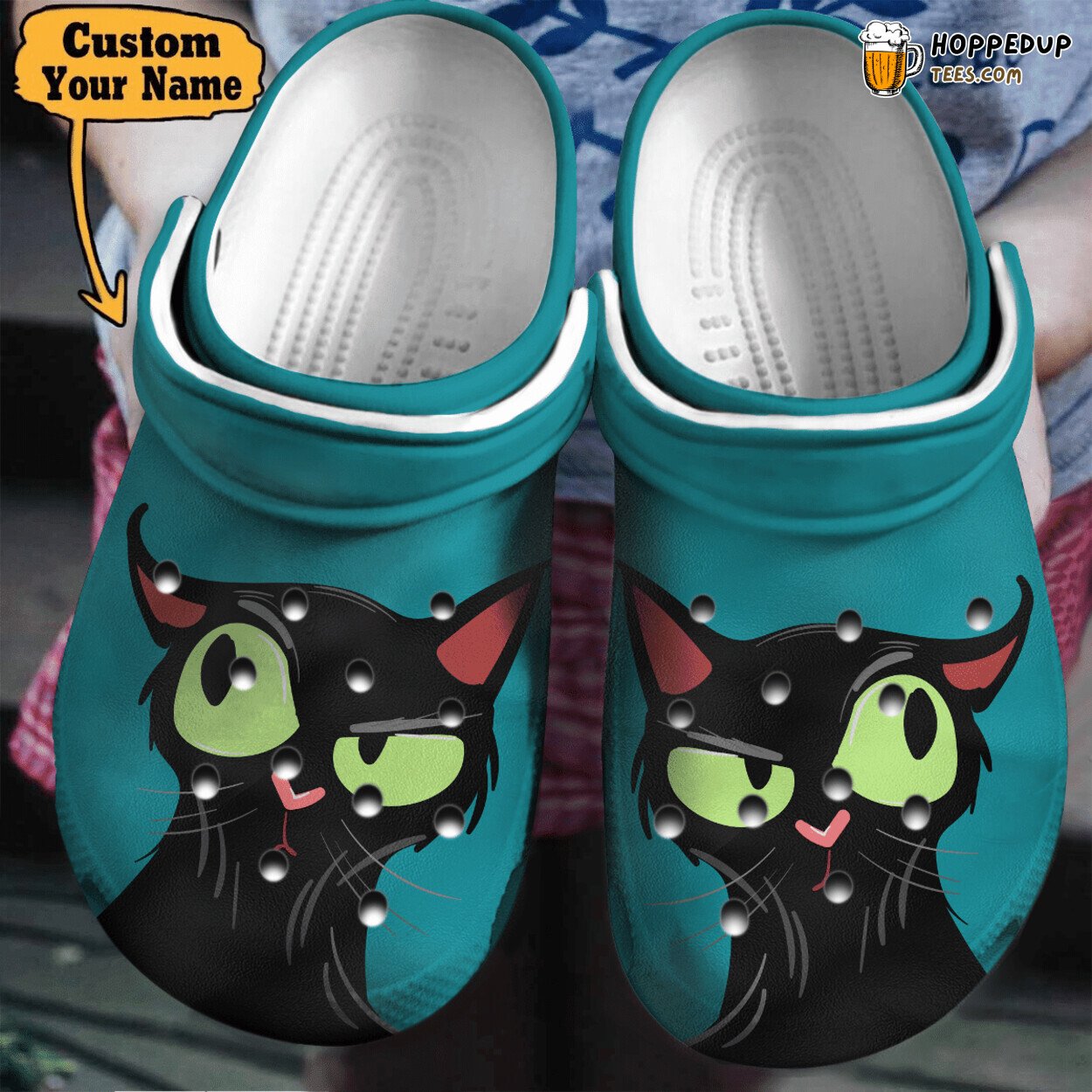 Cat Face Personalized Comfortable Clogs Feline Inspired Footwear Design