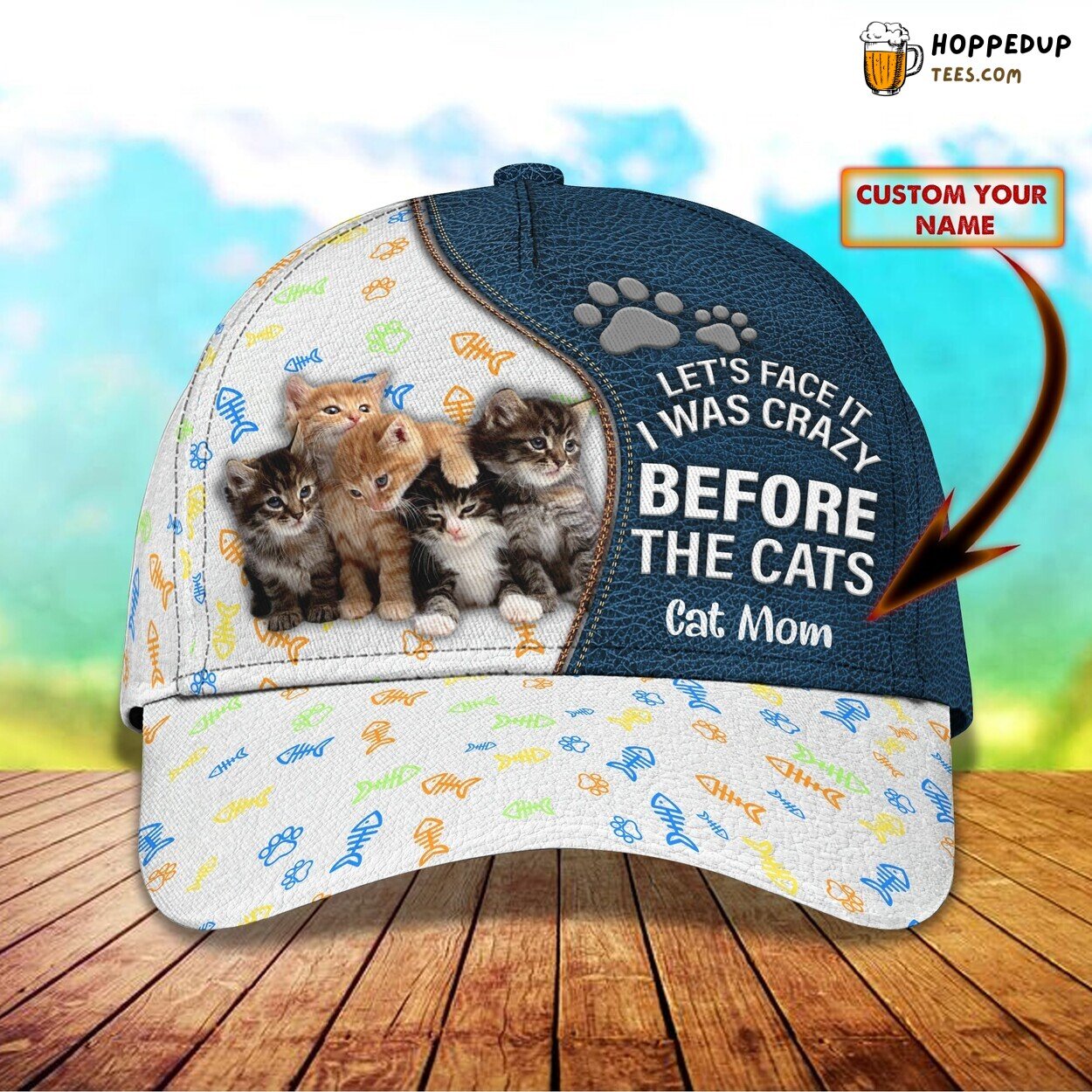 Cat Mom Celebration 3D Classic Cap Personalized Unique Name Design