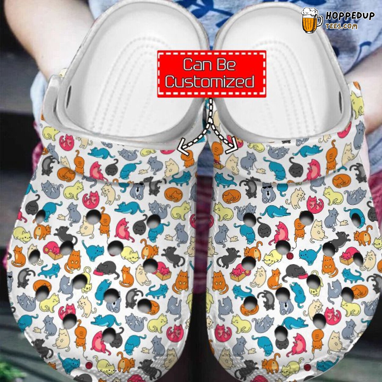 Cat Personalized Cute Cat Pattern Comfortable Clog Shoes for Pet Lovers