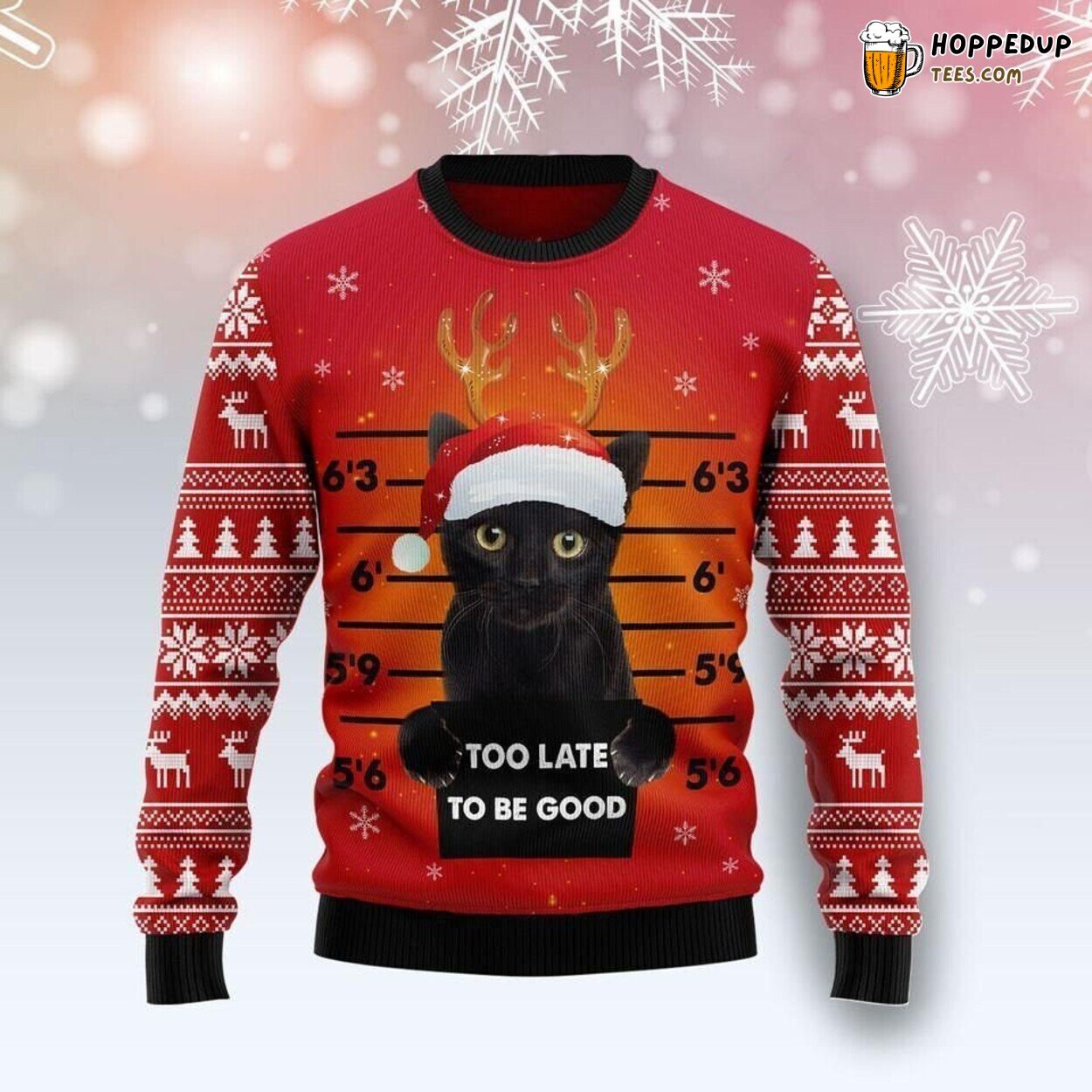 Cat Theme Ugly Christmas Sweater Festive Knitted Winter Apparel
