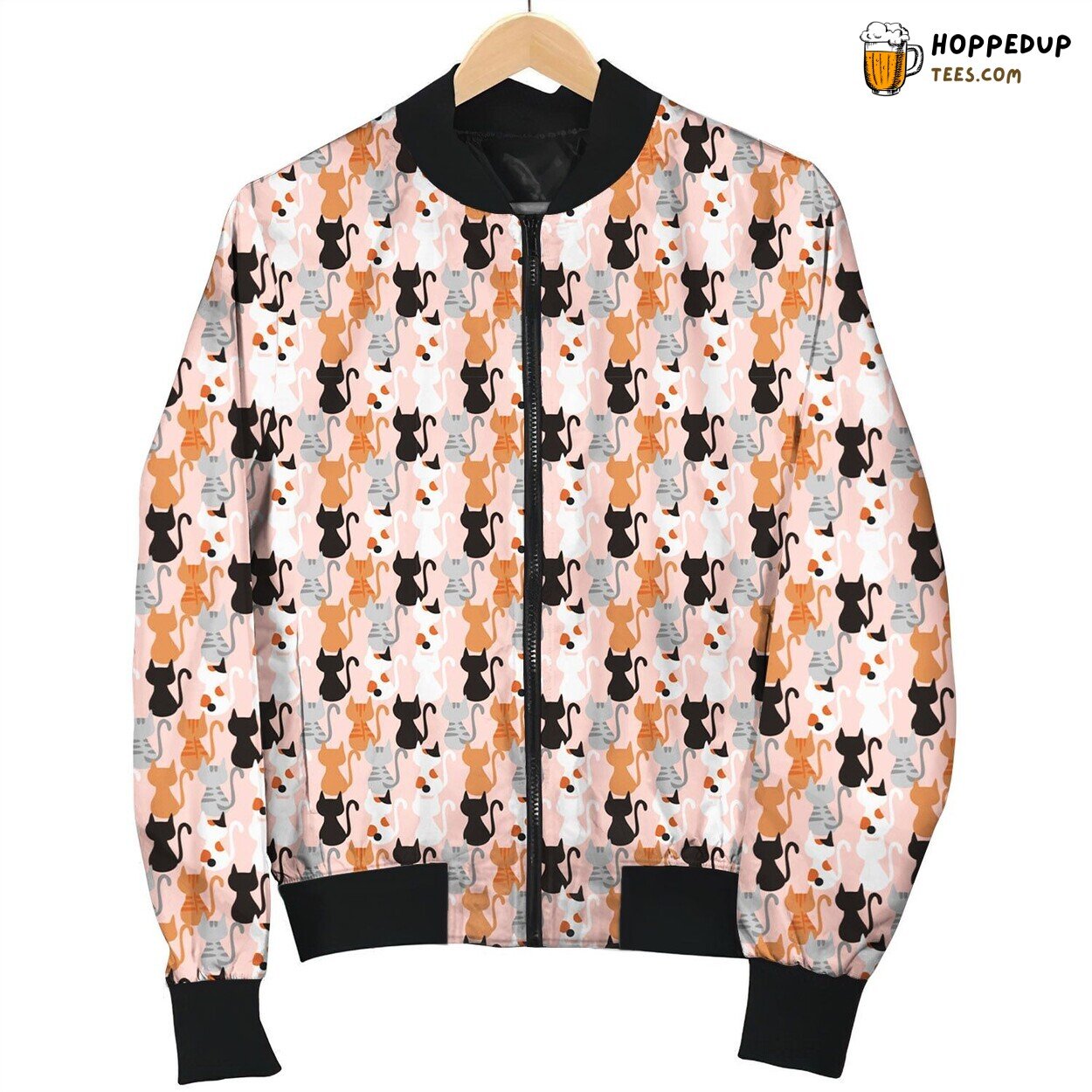 Cat Vintage Art Bomber Jacket Retro Feline Charm in Winter Wardrobe