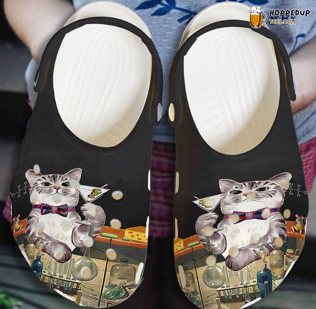 Cat Wine Funny Animal Themed Birthday Comfortable Clogs Shoes