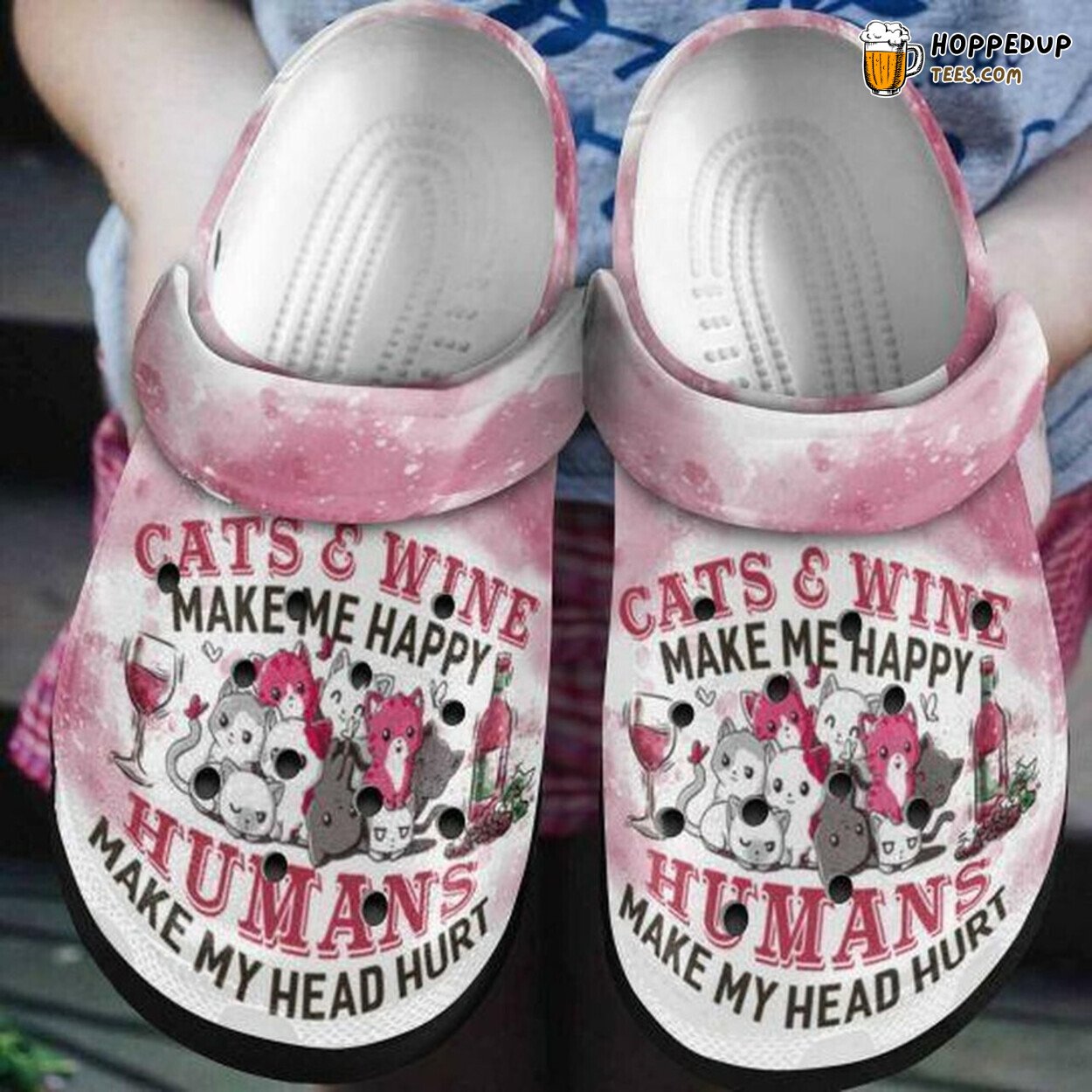 Cat Wine Personalized Rubber Clog Shoes Comfy Footwear for Pet Enthusiasts