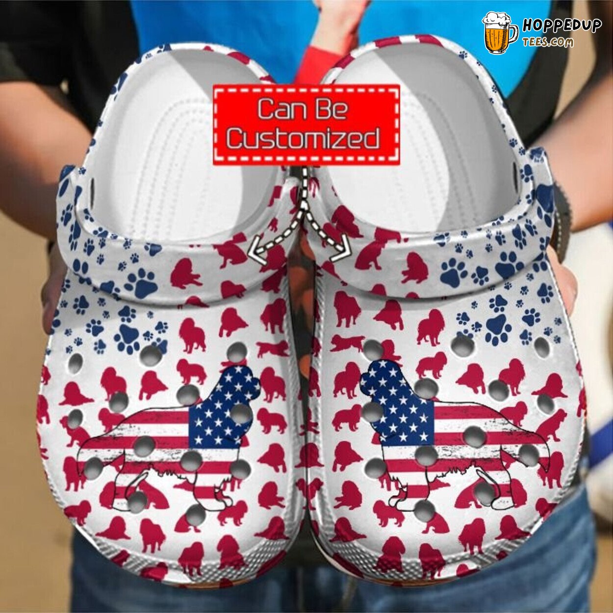 Cavalier King Charles Spaniel Flag Animal Print Comfortable Clogs