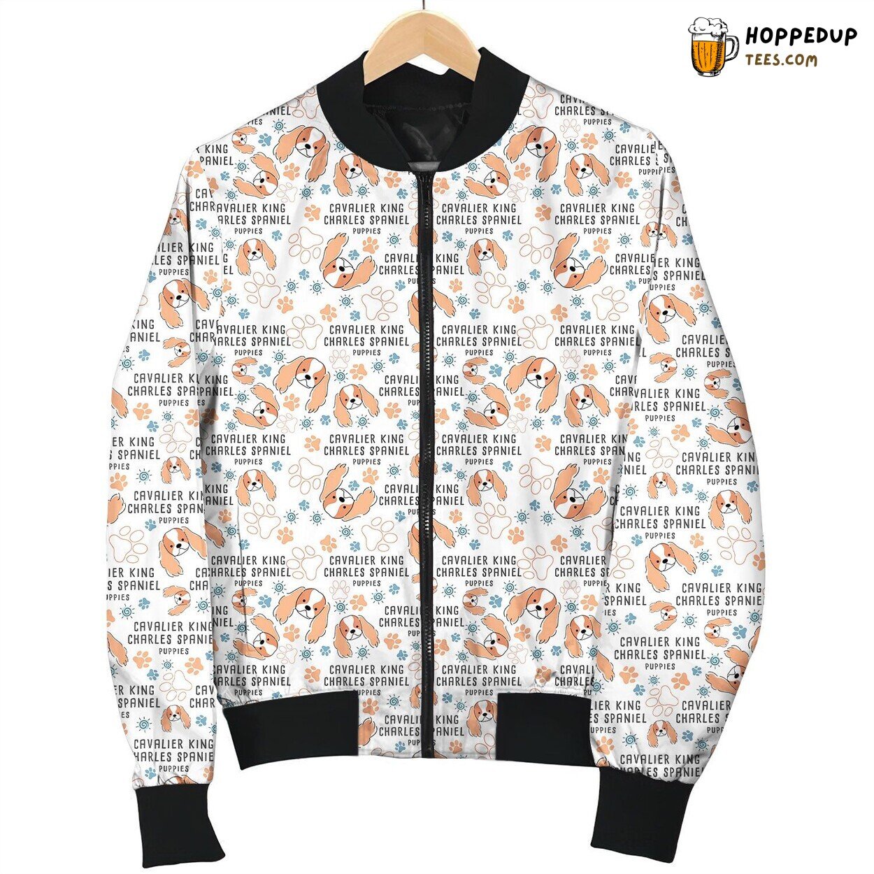 Cavalier King Puppies Bomber Jacket
