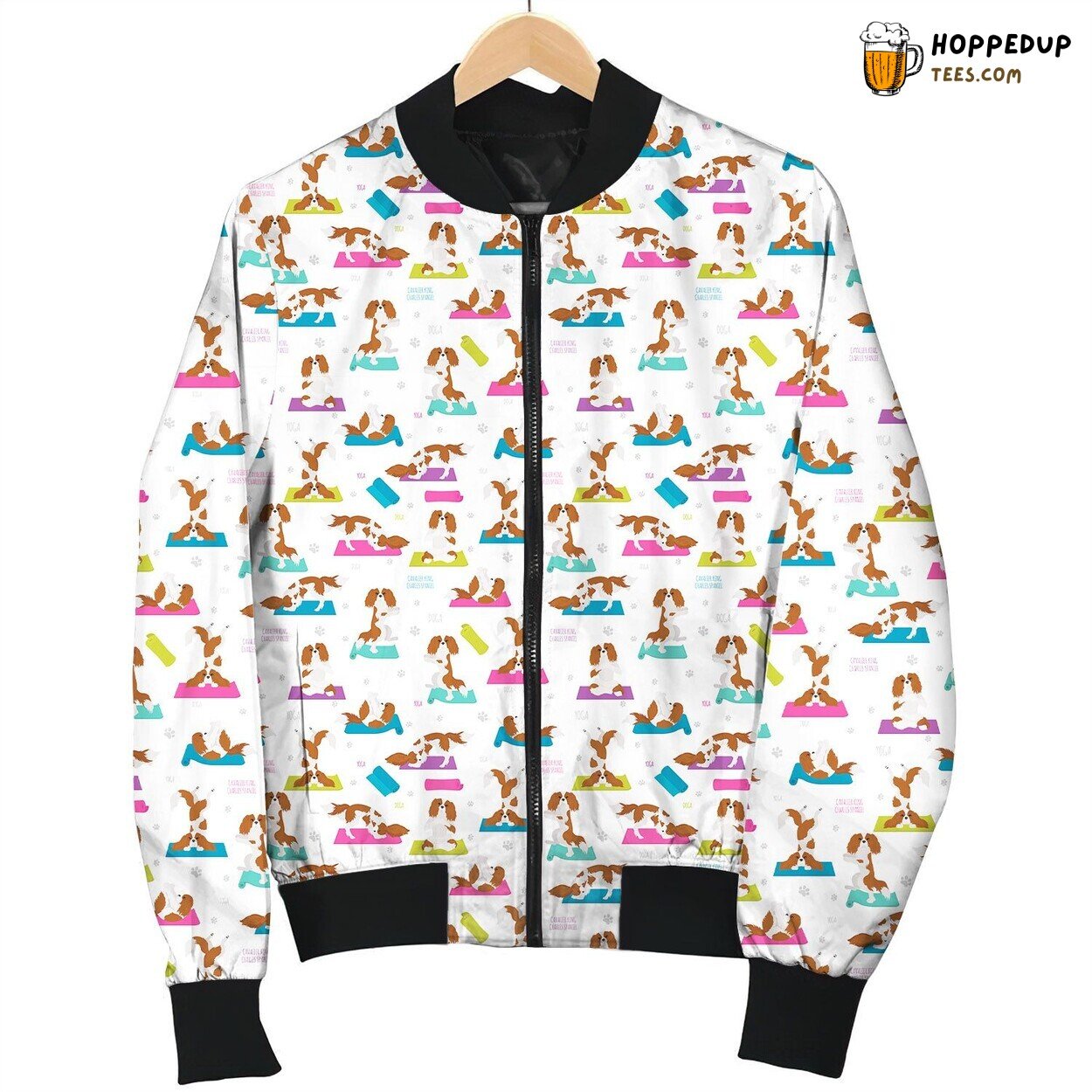 Cavalier King Yoga Doga Bomber Jacket