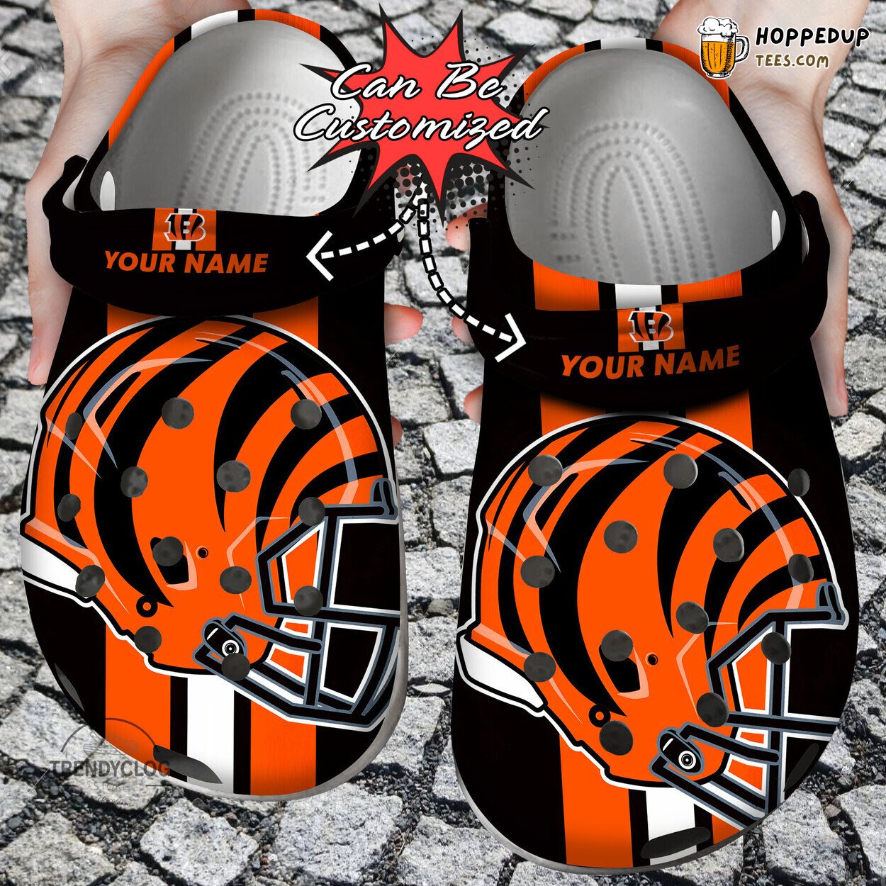 CBengals Football Team Helmets Personalized Comfort Clog Shoes