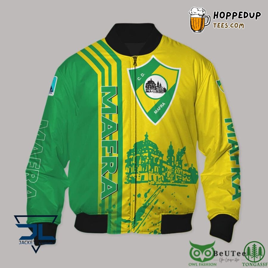 CD Mafra Yellow Green Football Fan Tribute Bomber Jacket Style