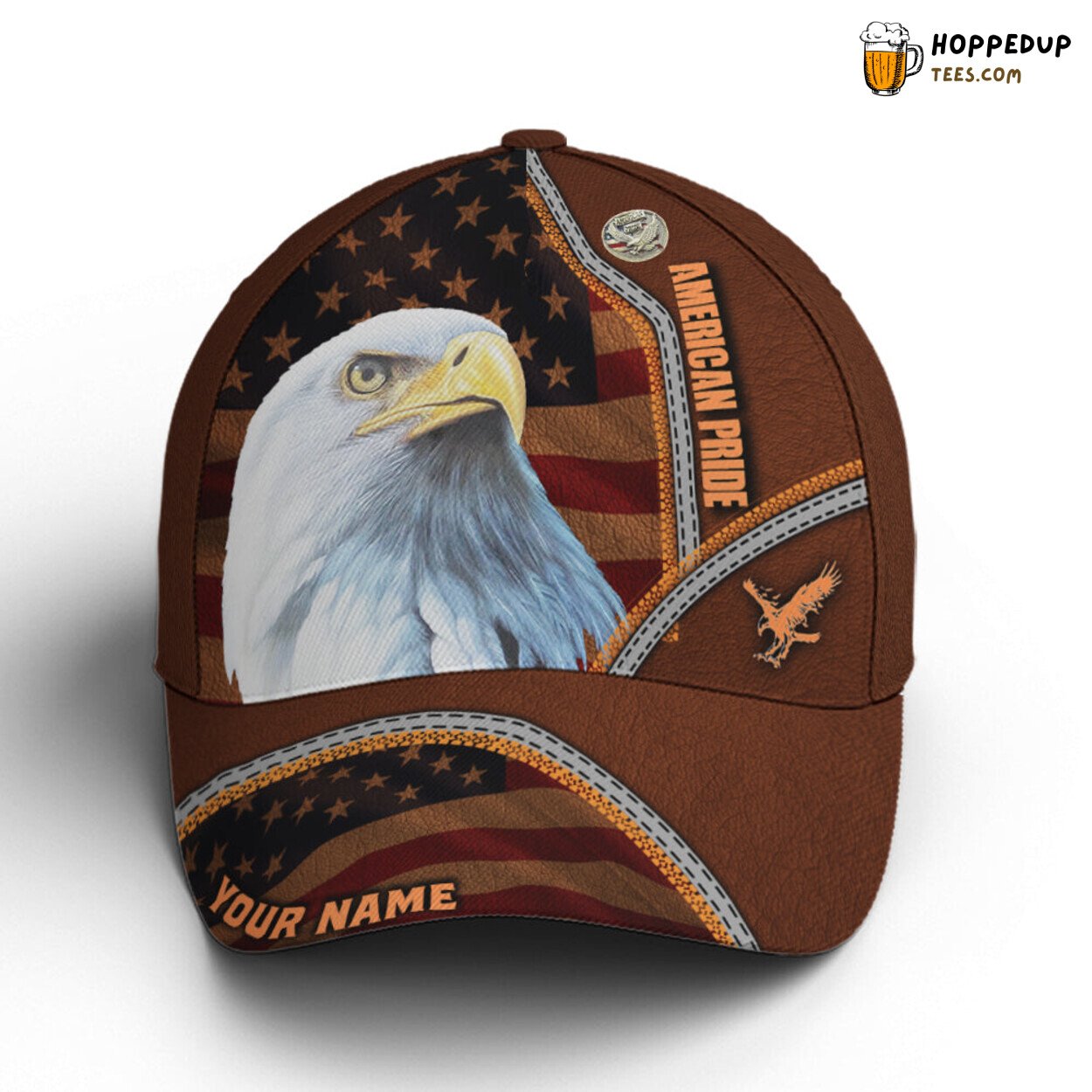 Celebrate American Pride Eagle Leather Style Unique Baseball Cap Look
