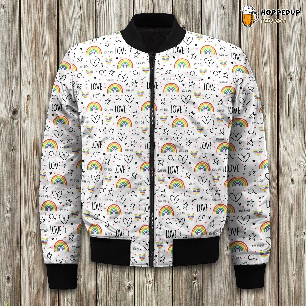 Celebrating LGBT Love Winter Bomber Jacket Elite Design Collection