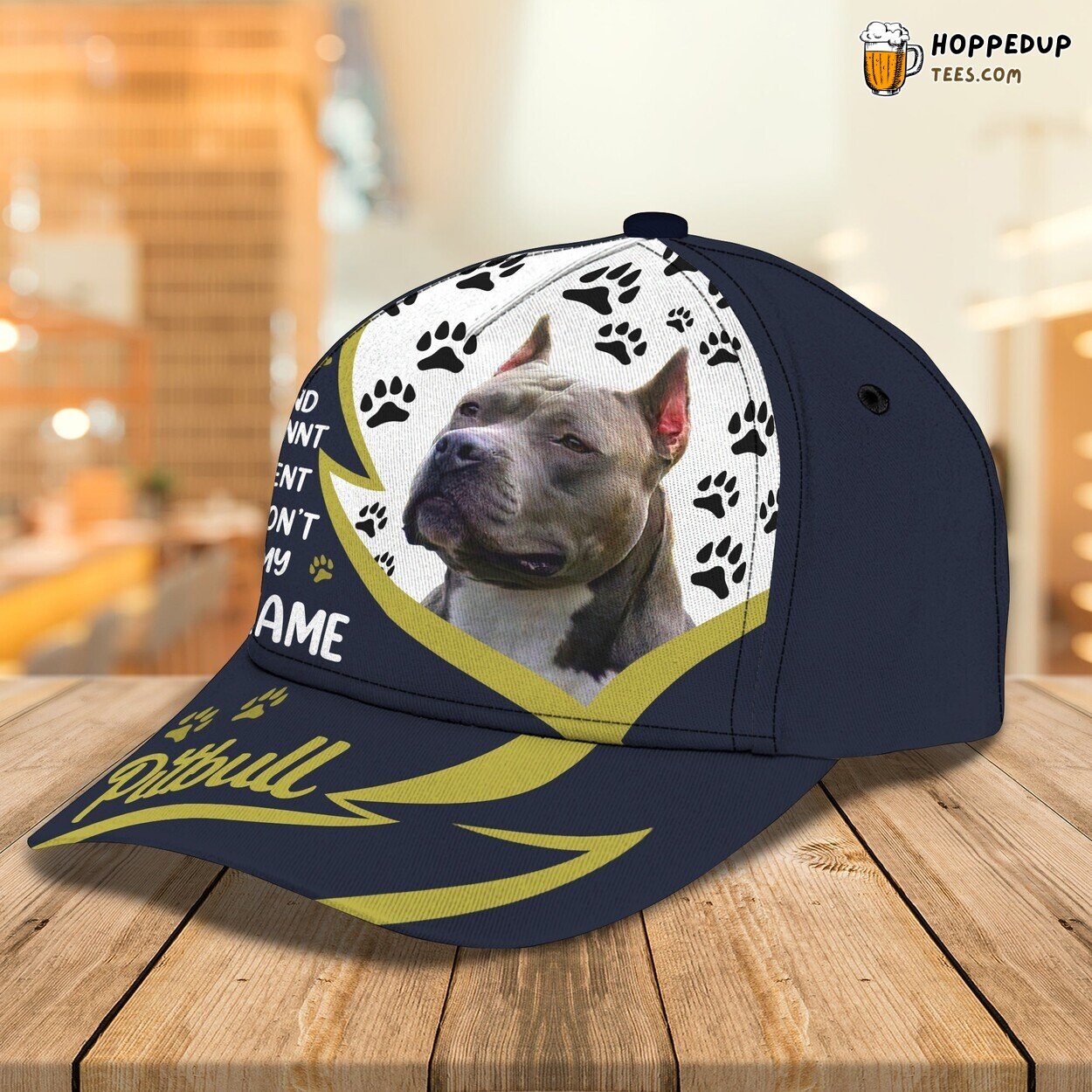 Celebrating the Bold Pitbull 3D Classic Cap Personalized Name Edition Design