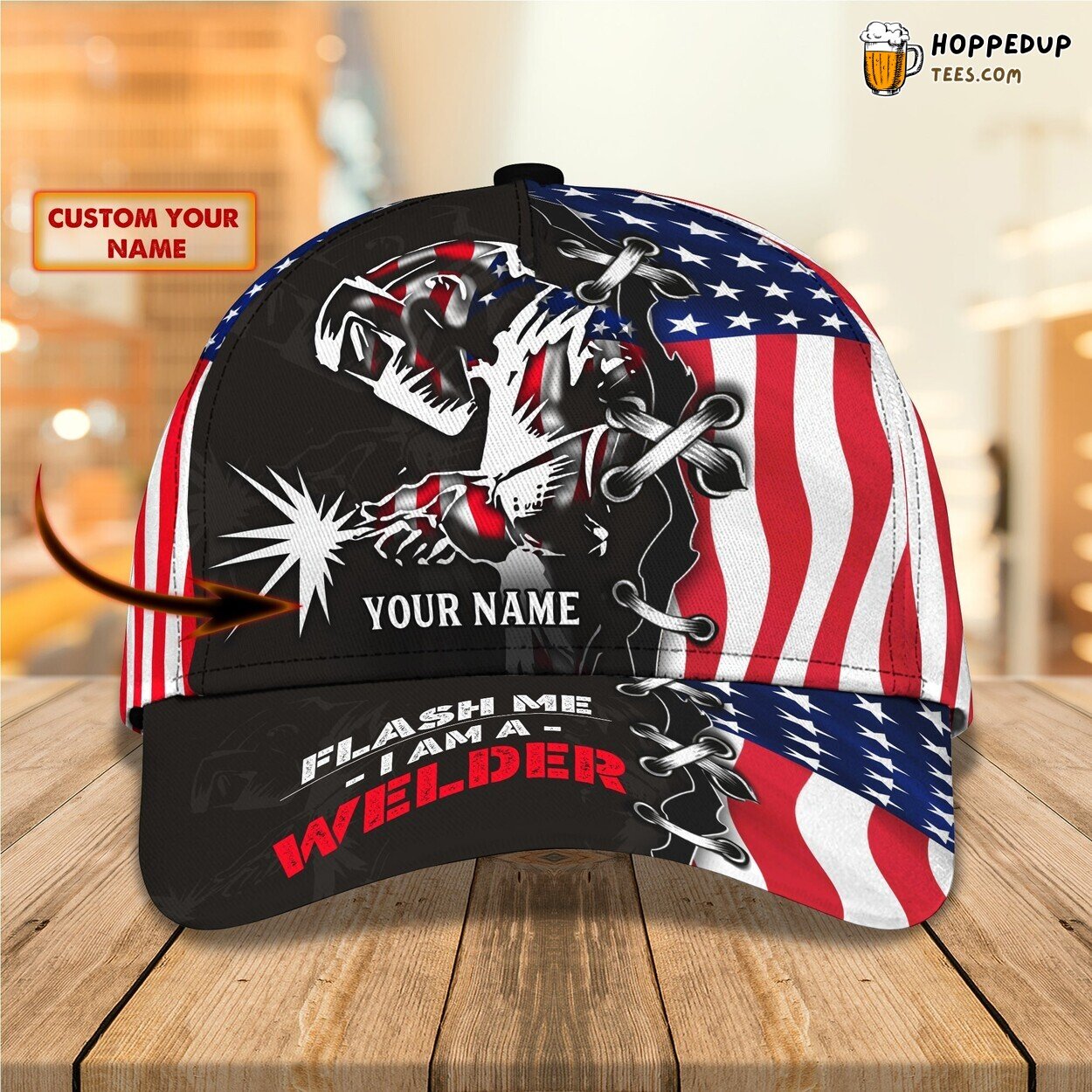 Celebrating Welders 3D Classic Cap Personalized Unique Name Design