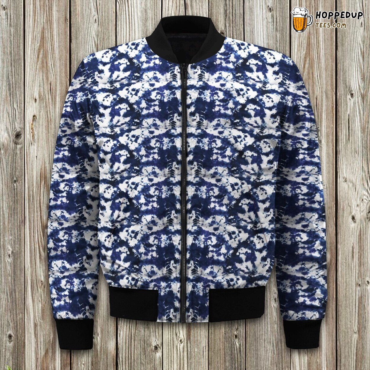 Celestial Colors Tie Dye Sky Blend Winter Bomber Jacket Dreamy Hue