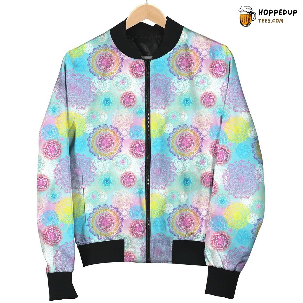Chakra Light Flowers Bomber Jacket