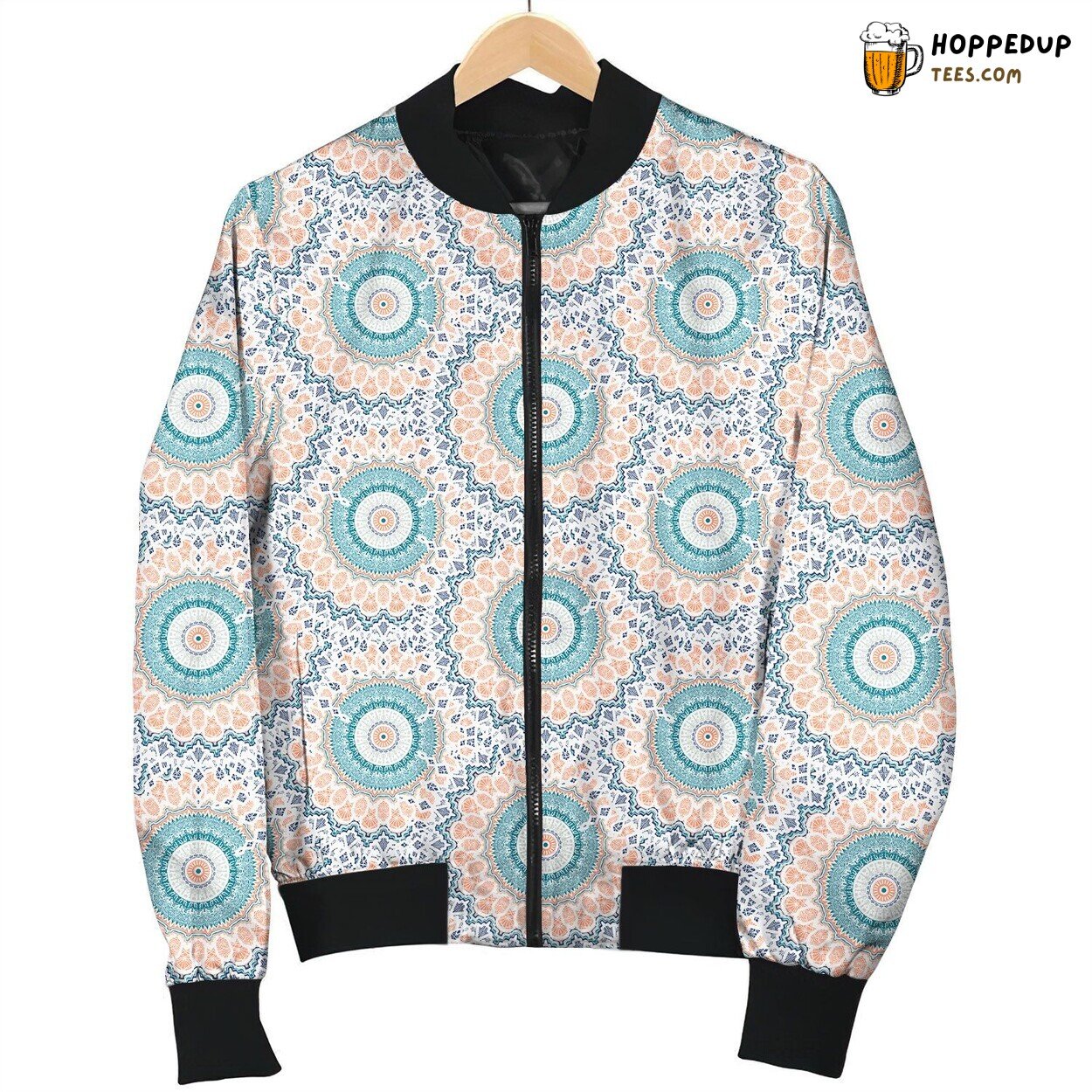 Chakra Pastel Flower Bomber Jacket