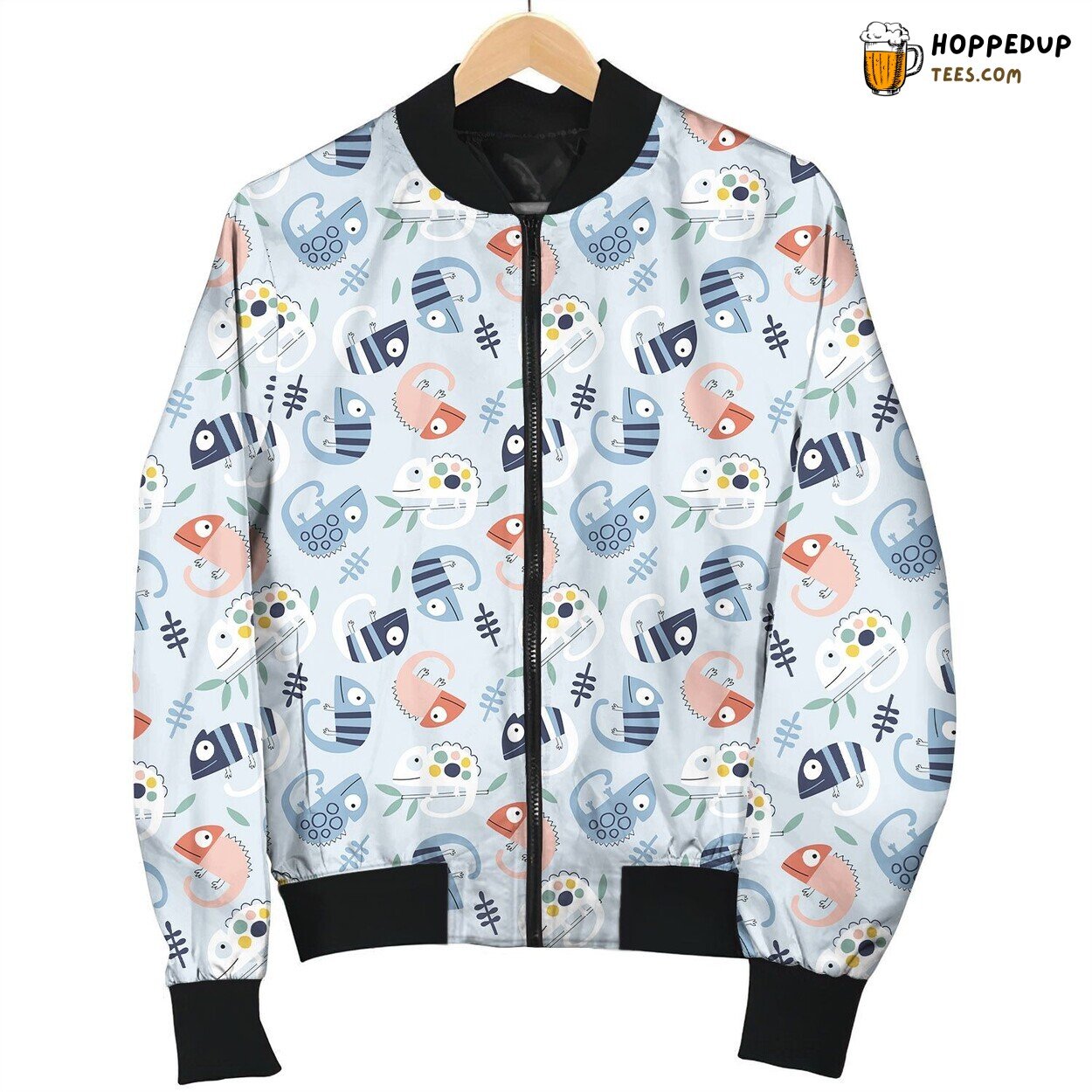 Chameleon Hiding Blue Bomber Jacket