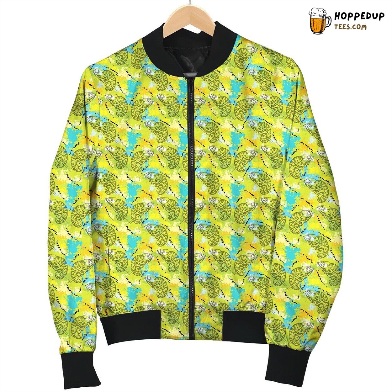 Chameleon Onto The Leaves Bomber Jacket