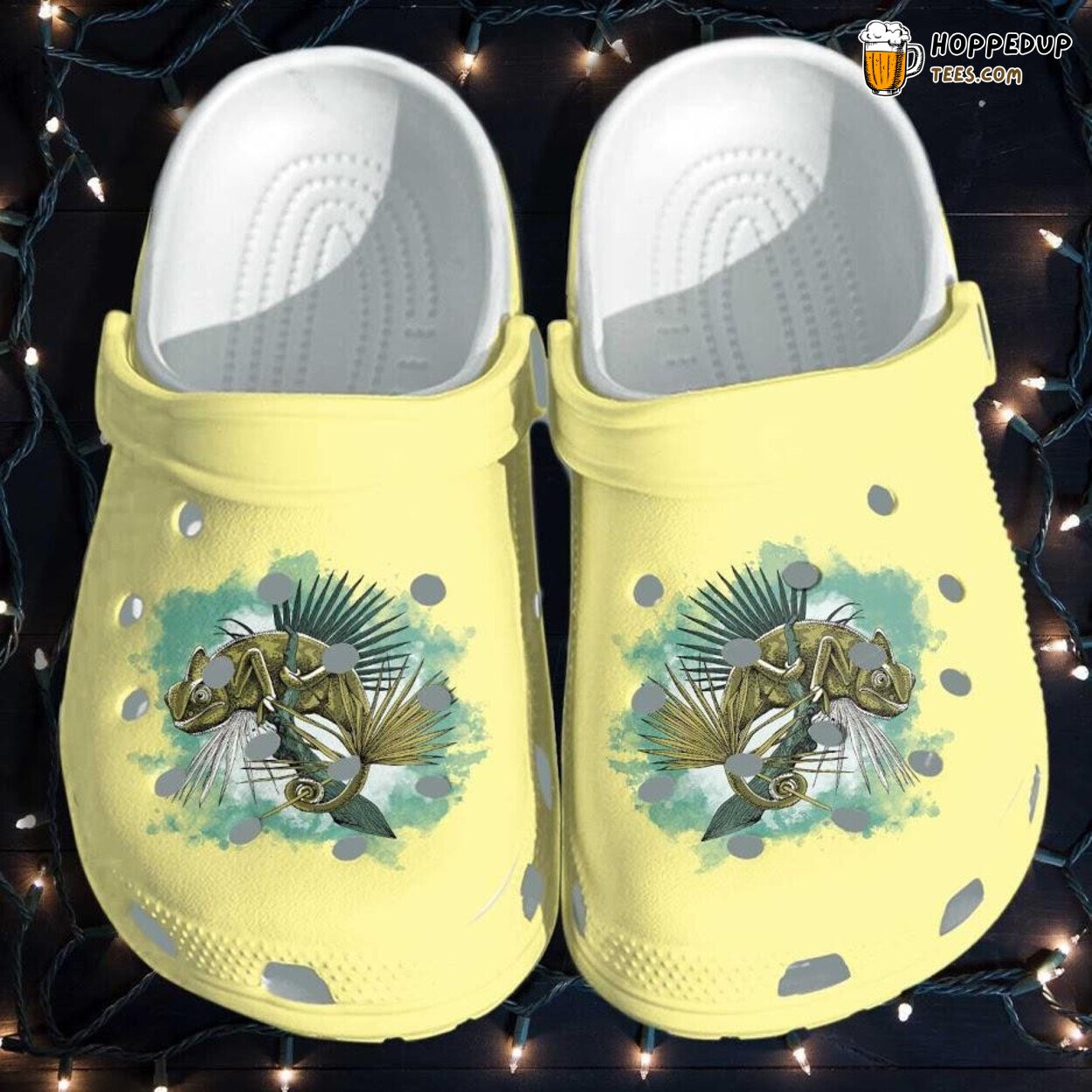 Chameleon Pets Lover Shoes Cute Croc Design Birthday Gifts for Men Women