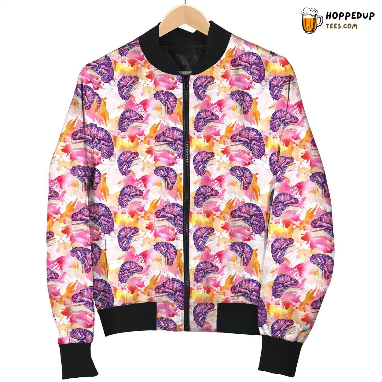 Chameleon Purple Hiding Bomber Jacket