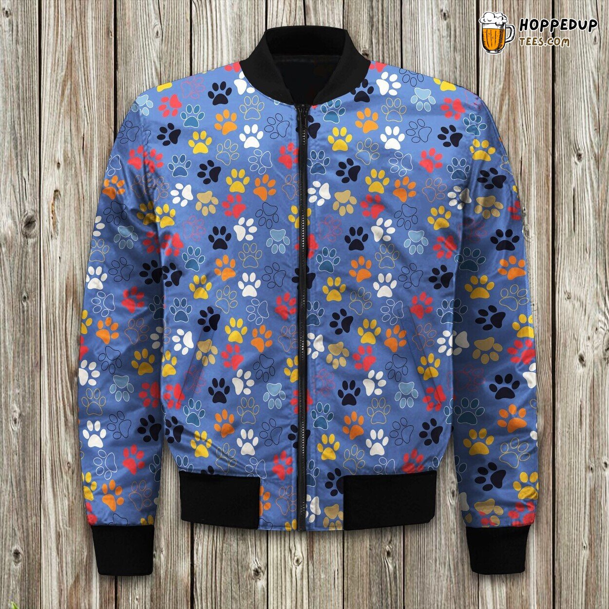 Chameleon Theme Winter Bomber Jacket Luxuriously Padded Warmth Ensured