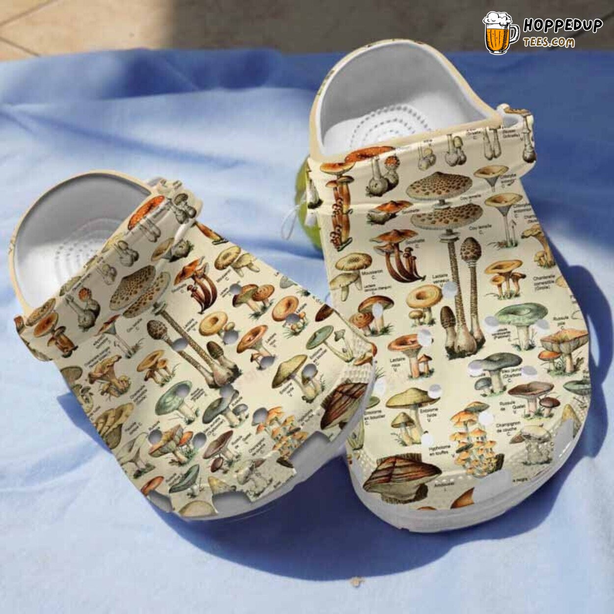 Champignon Mushroom Vintage Camping Clogs Bibliography Inspired Shoes Gift