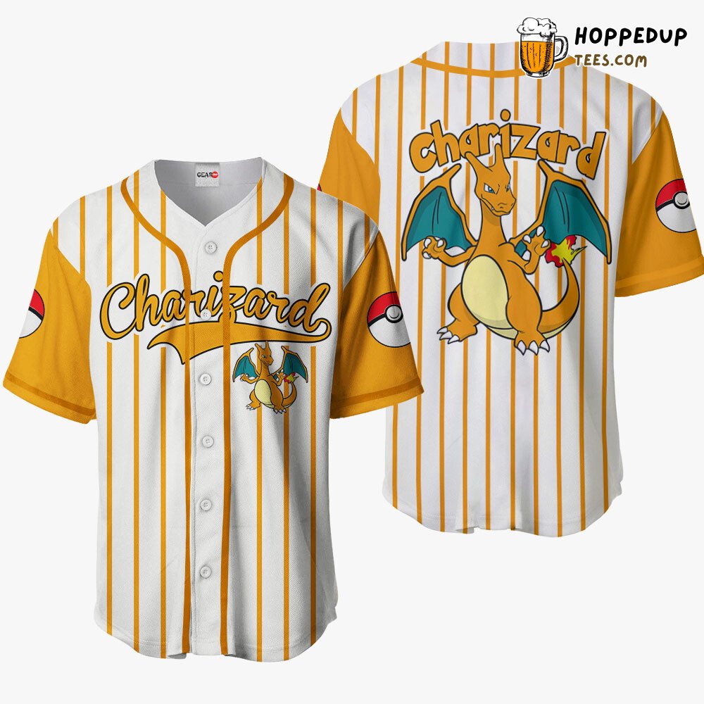 Charizard Distinctive Design Baseball Jersey Unique Collection Edition Style Charizard Distinctive Design Baseball Jersey Unique Collection Edition Style