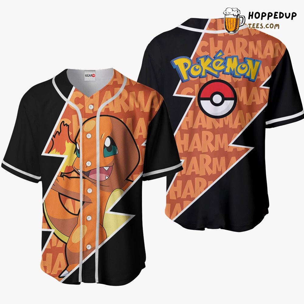 Charmander Distinctive Collection Unique Design Baseball Jersey Edition