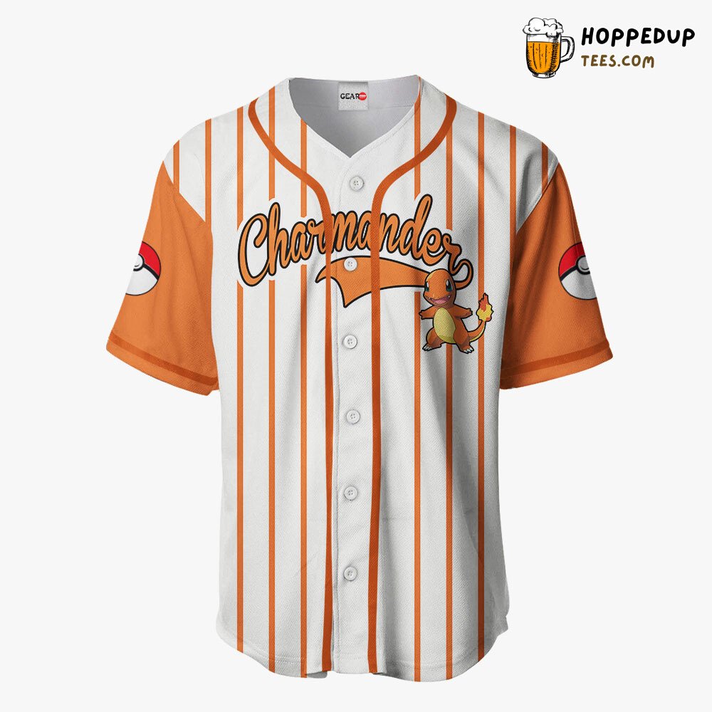 Charmander Distinctive Unique Design Baseball Jersey Collection Edition Style