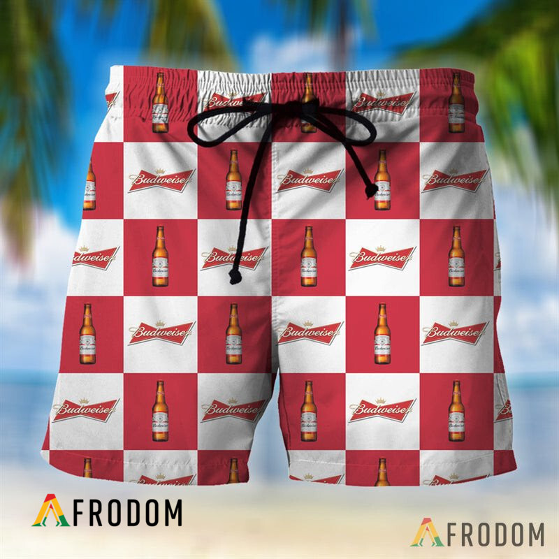 Checkerboard Budweiser Hawaiian Shorts HU
