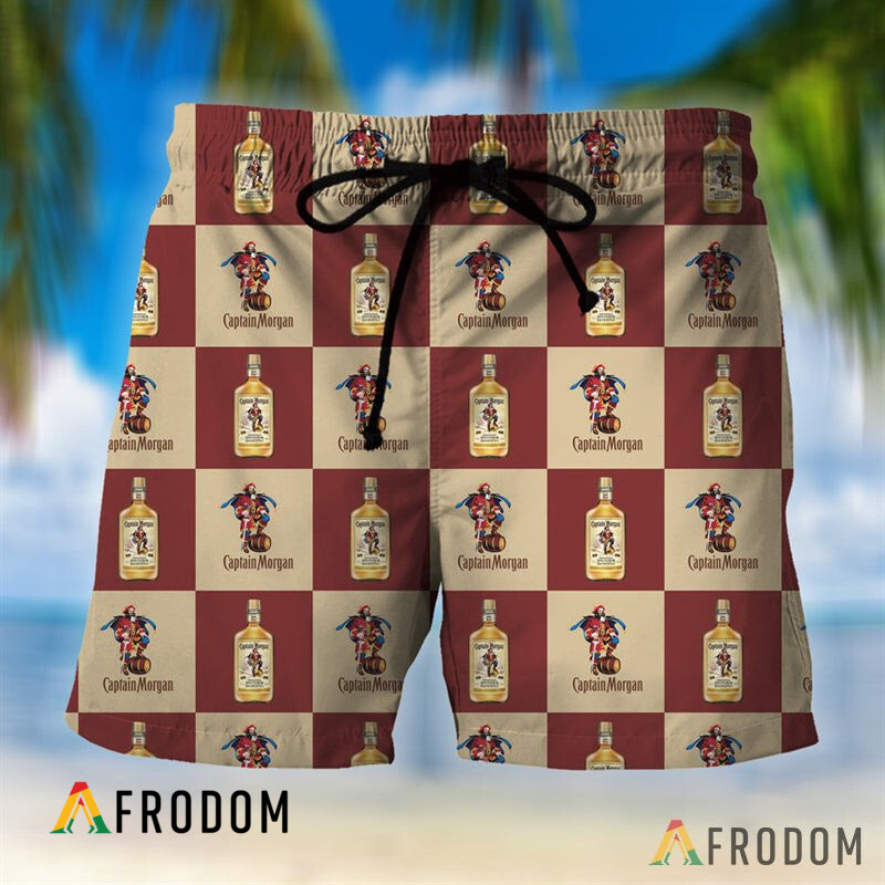 Checkerboard Captain Morgan Hawaiian Shorts HU