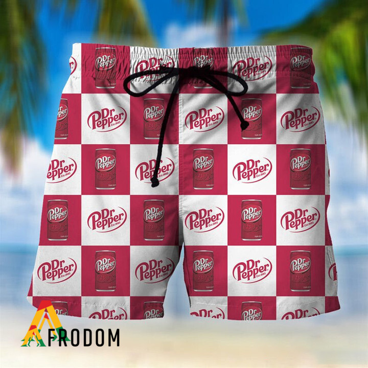 Checkerboard Dr Pepper Hawaiian Shorts HU