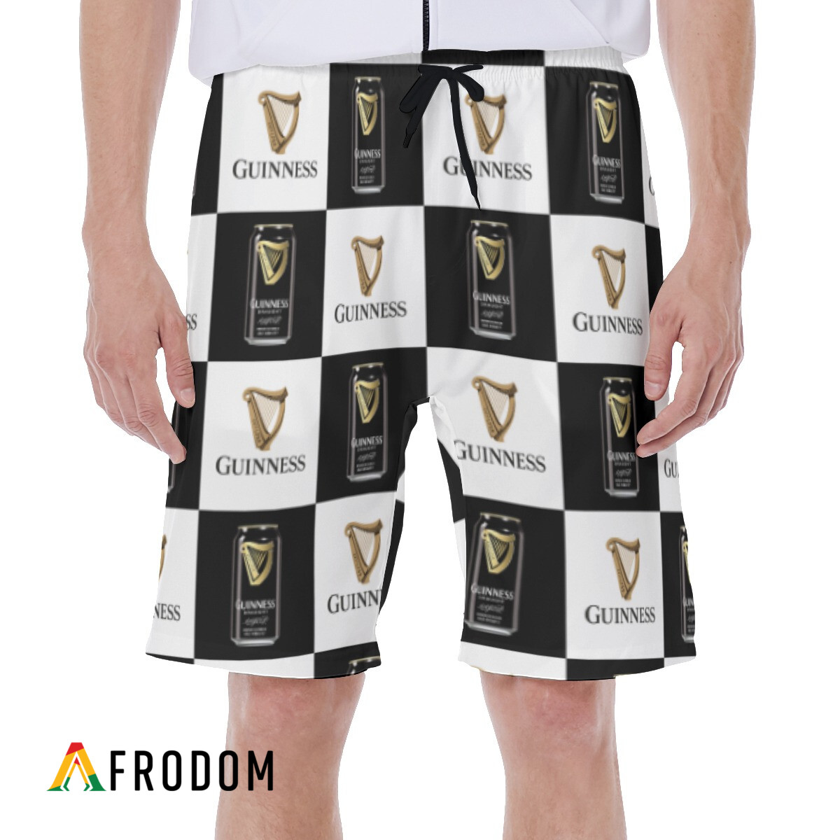 Checkerboard Guinness Hawaiian Shorts HU