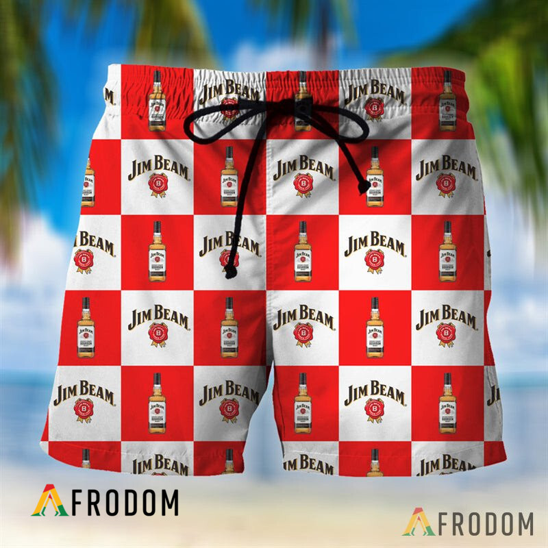 Checkerboard Jim Beam Hawaiian Shorts HU