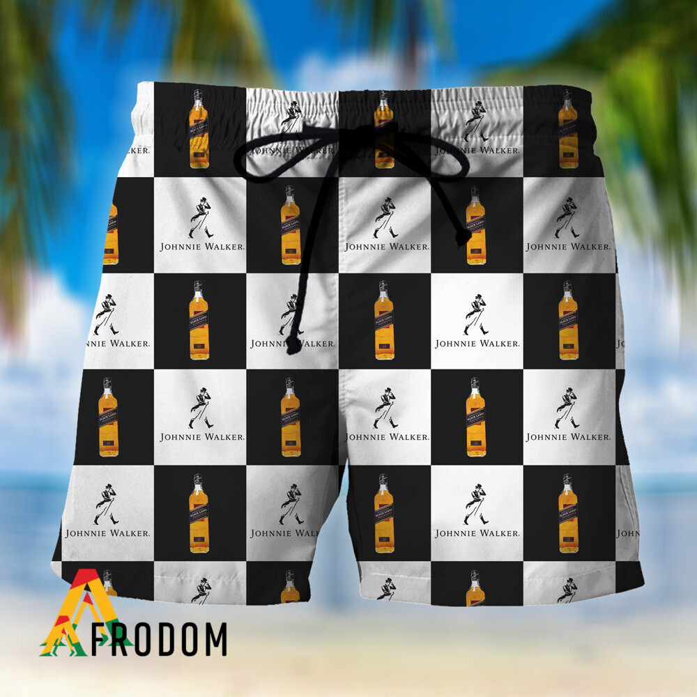 Checkerboard Johnnie Walker Hawaiian Shorts HU