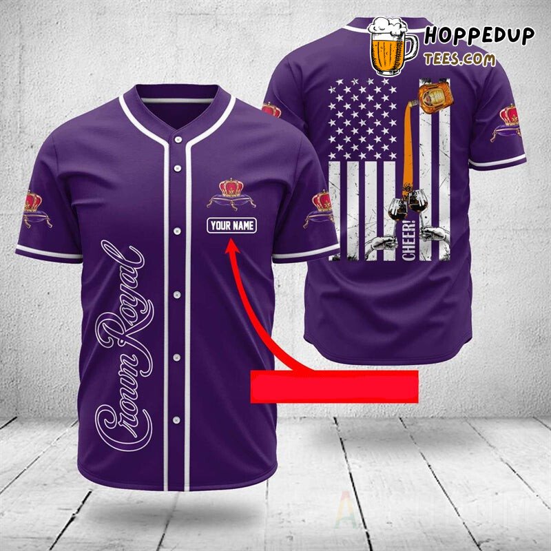 Cheer Crown Royal Distinct Design Baseball Jersey Personalized Unique Style