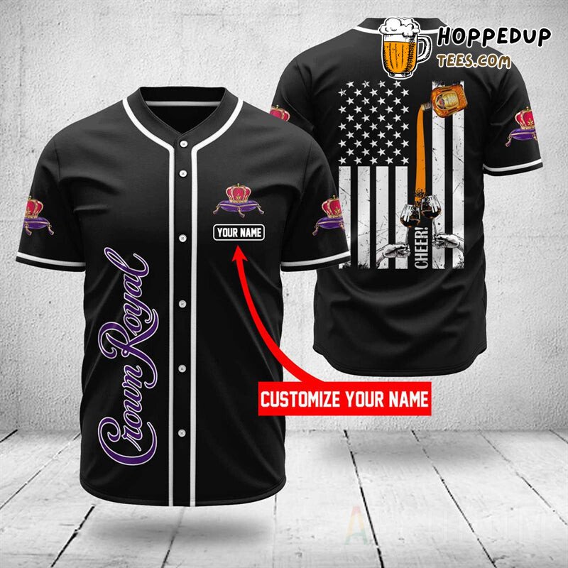 Cheer Crown Royal Theme Baseball Jersey Unique Personalized Distinct Style