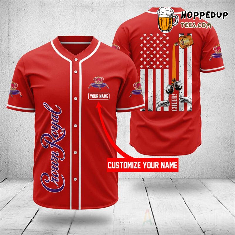 Cheer Design Crown Royal Tribute Personalized Baseball Jersey Look
