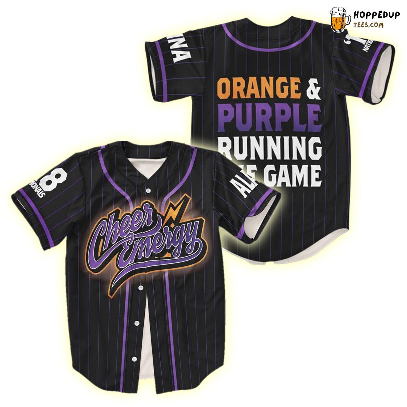 Cheer Energy Cheerleader Baseball Tee Jersey Shirts 3D