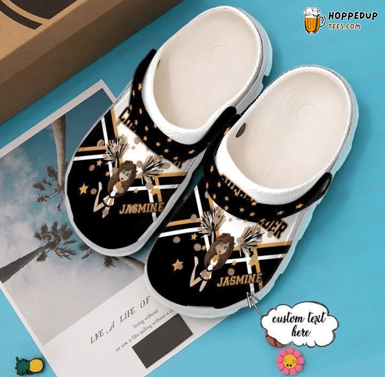 Cheerleader Girl Themed Classic Comfortable Clogs Shoes Dance Sport Design