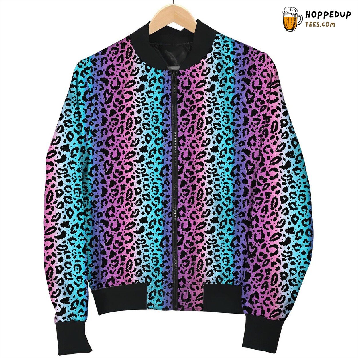 Cheetah Colorful Pattern Bomber Jacket