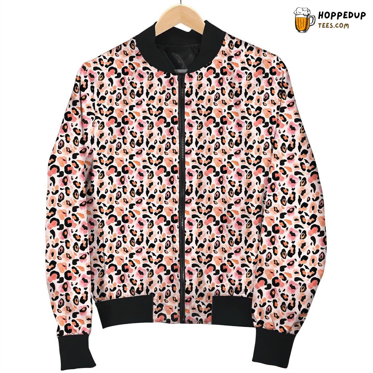 Cheetah Pink Pattern Winter Bomber Jacket Tailored Edition Unique Fit