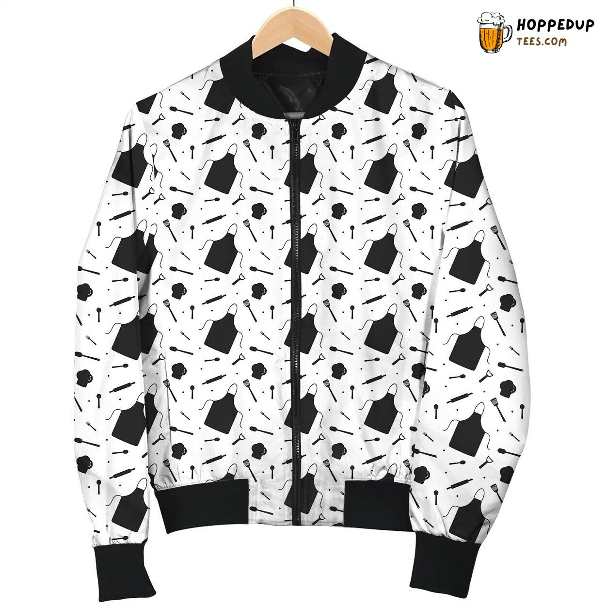 Chef Black Apron Bomber Jacket