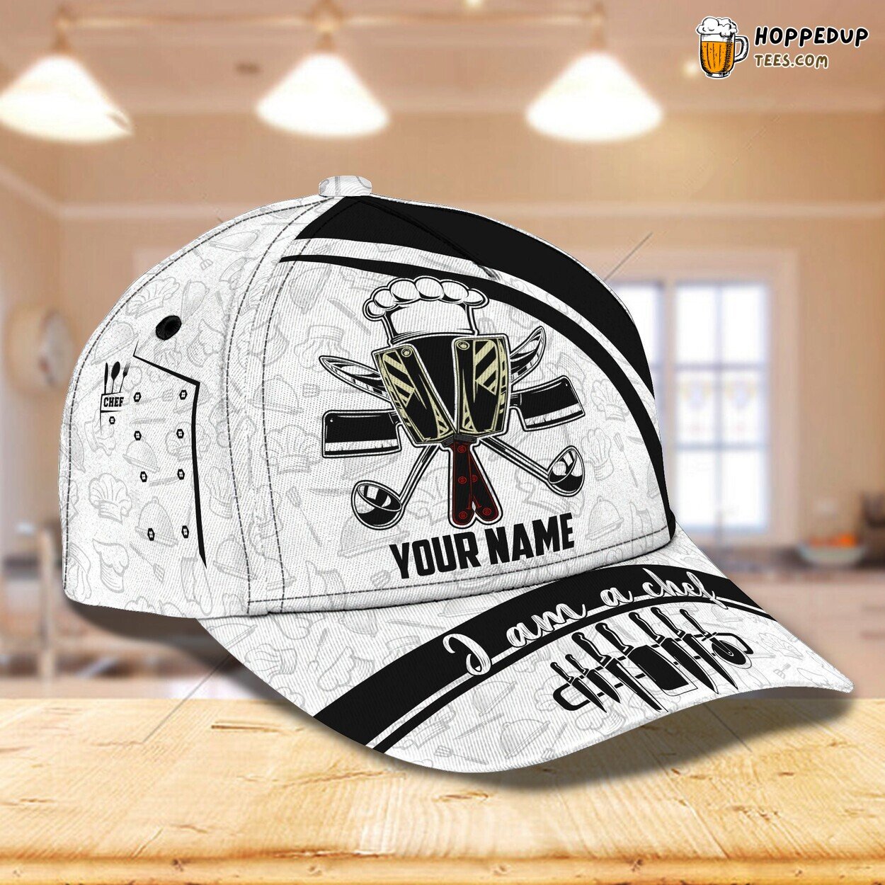 Chef Inspired 3D Classic Cap Personalized Name Unique Elegant Premium Design