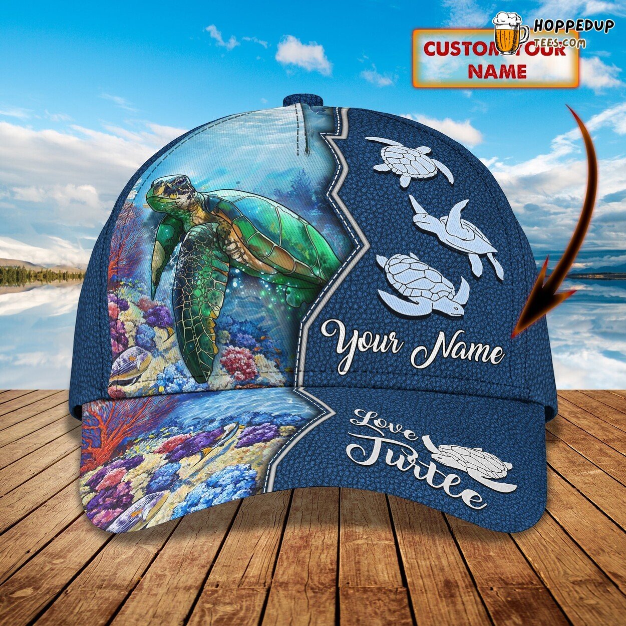 Cherish the Affection for Turtles Personalized 3D Classic Cap Passion