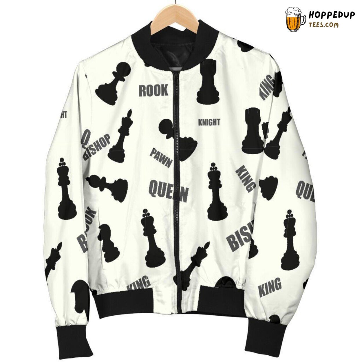 Chess Game Strategy Display Men’s Bomber Jacket Intellectual Duel Design Art