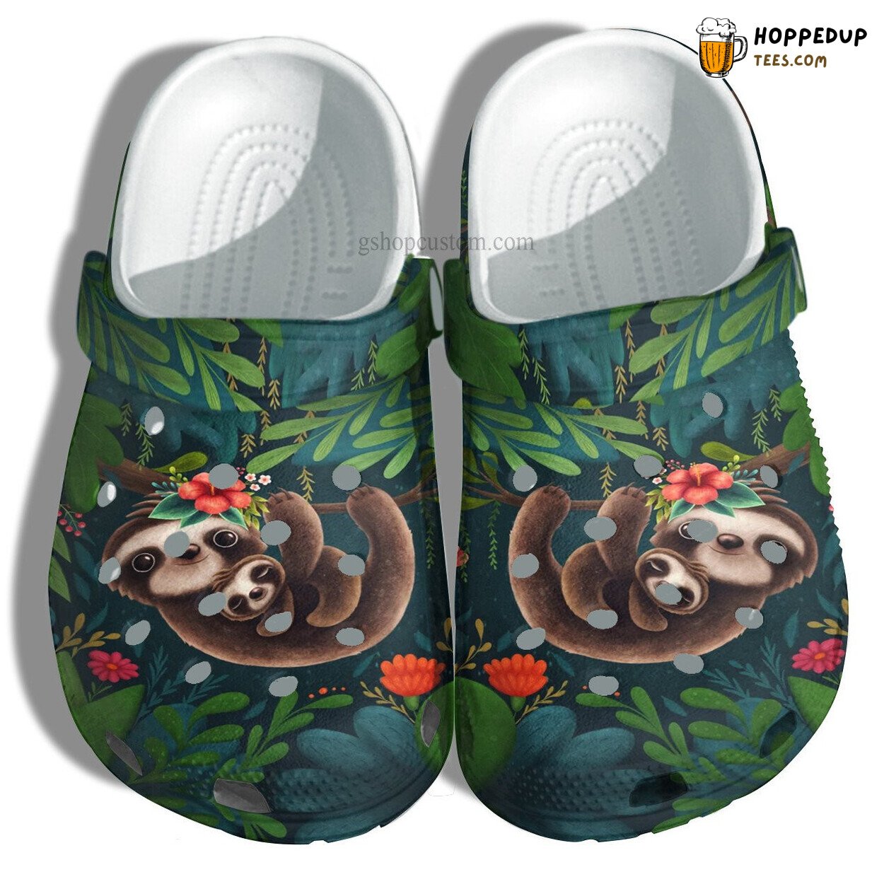 Chibi Sloth Mom First Mother Day Jungle Camping Gift Clogs